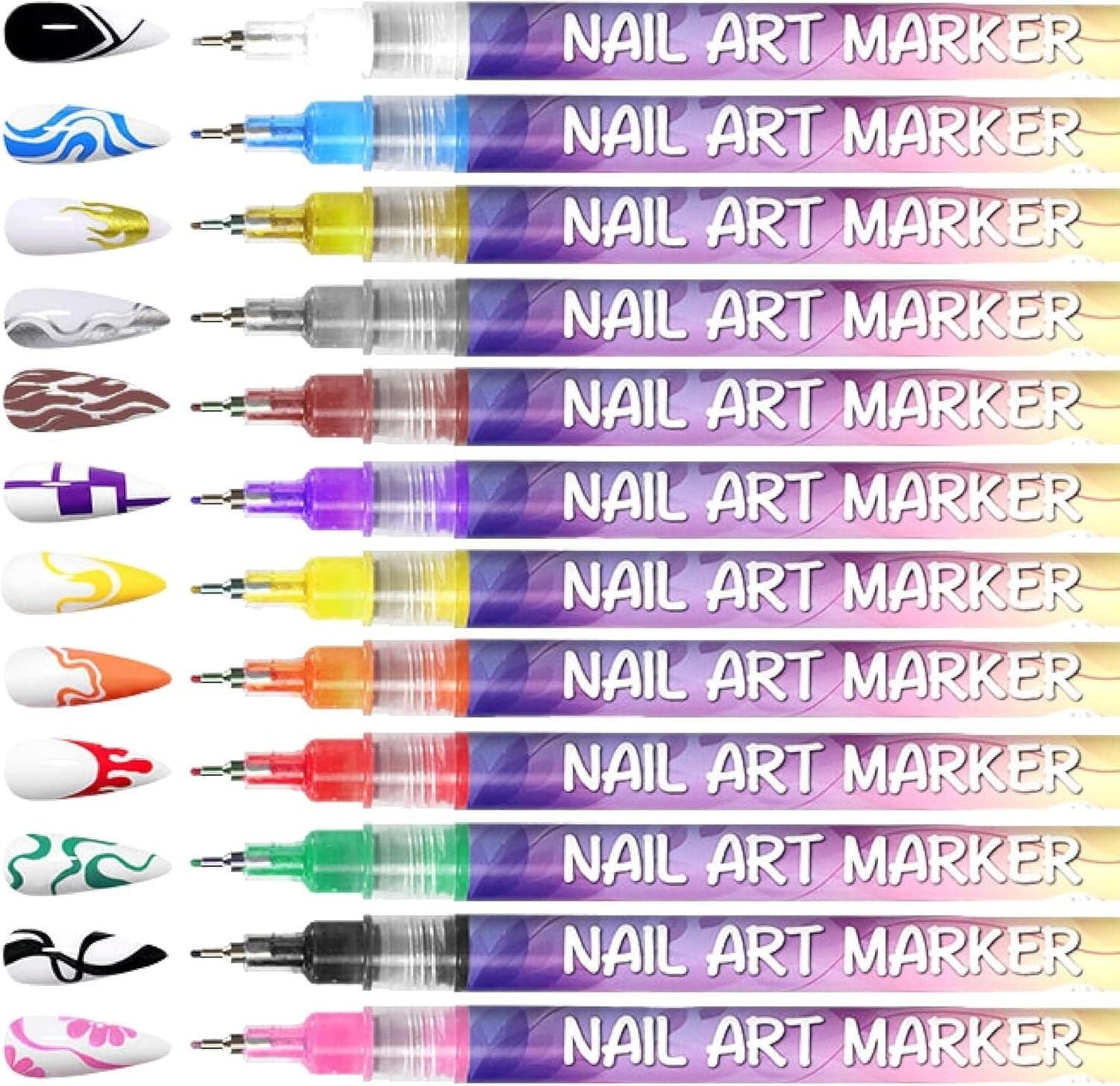 Cilifer®12 Colors Nail Art Pens Set