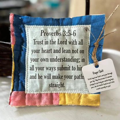 Cilifer®Best Encouraged And Blessed Gift-Prayer Quilt with cross inside