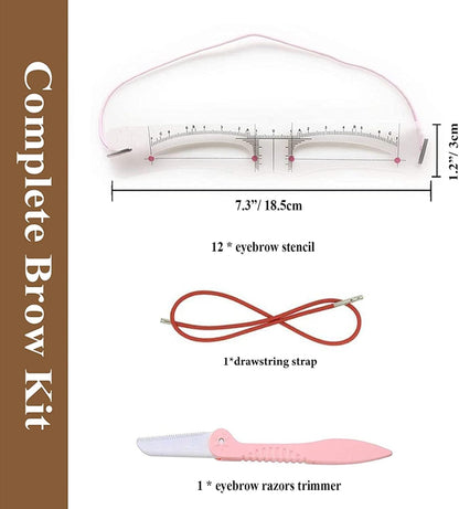 CZTICLE®🔥✨Reusable Eyebrow Stencil Shaper Kit (14-pack)
