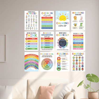 Cilifer®12 Pcs Calming Corner Posters