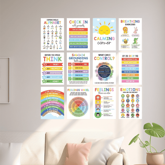 Cilifer®12 Pcs Calming Corner Posters