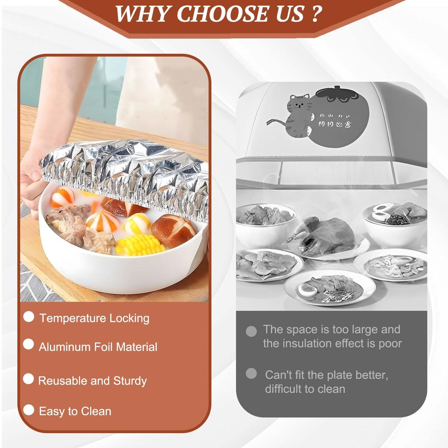 Cilifer®Reusable Aluminum Foil Food Covers