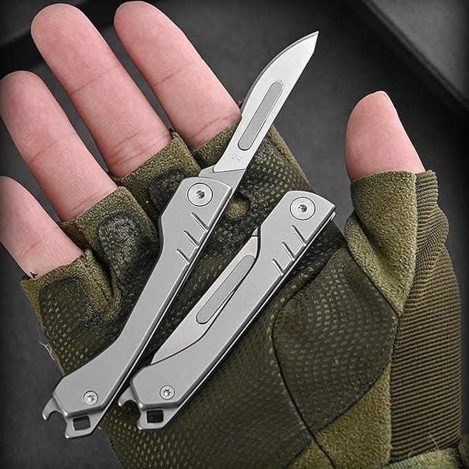 Cilifer®Folding Scalpel Knife with 10pcs Replaceable Blades