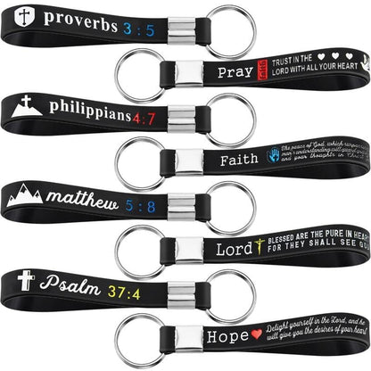 Cilifer®24/36/100Pcs Bible Verse Keychain Christian Trendy Keychain Wristlet