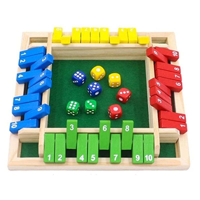 Cilifer®SHUT THE BOX-WOODEN DICE BOARD GAME