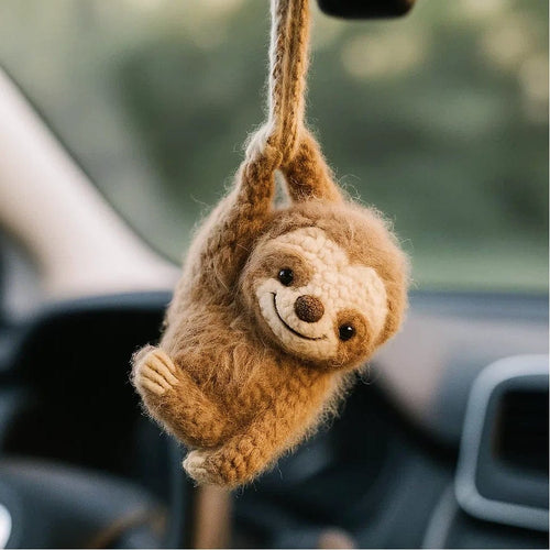 Cilifer®Sloths Rear View Mirror Accessory Crochet Car Charm