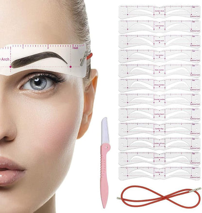 CZTICLE®🔥✨Reusable Eyebrow Stencil Shaper Kit (14-pack)