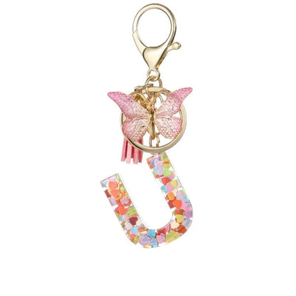 Cilifer®  Butterfly Letter Keychain Tassel Design Vibrant Durable Lightweight Gift