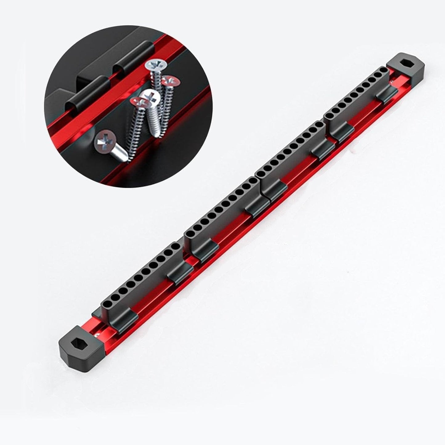 Cilifer®Pro-Series Aluminum Magnetic Hex Bit Organizer | 40-Slot 1/4 Drive Holder