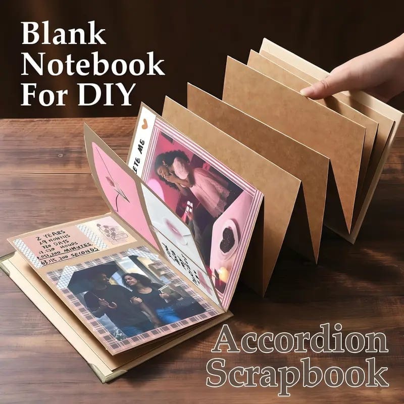 Cilifer®The Memory Keeper: 230 cm Accordion Scrapbook Album📚