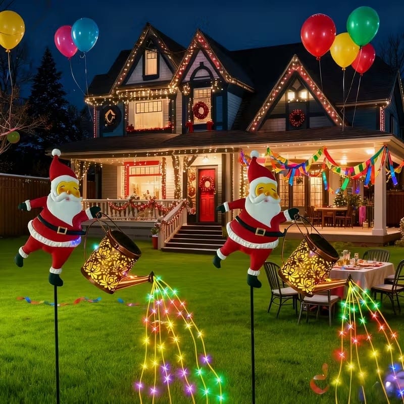 Cilifer®Christmas Claus Solar Kettle Lights