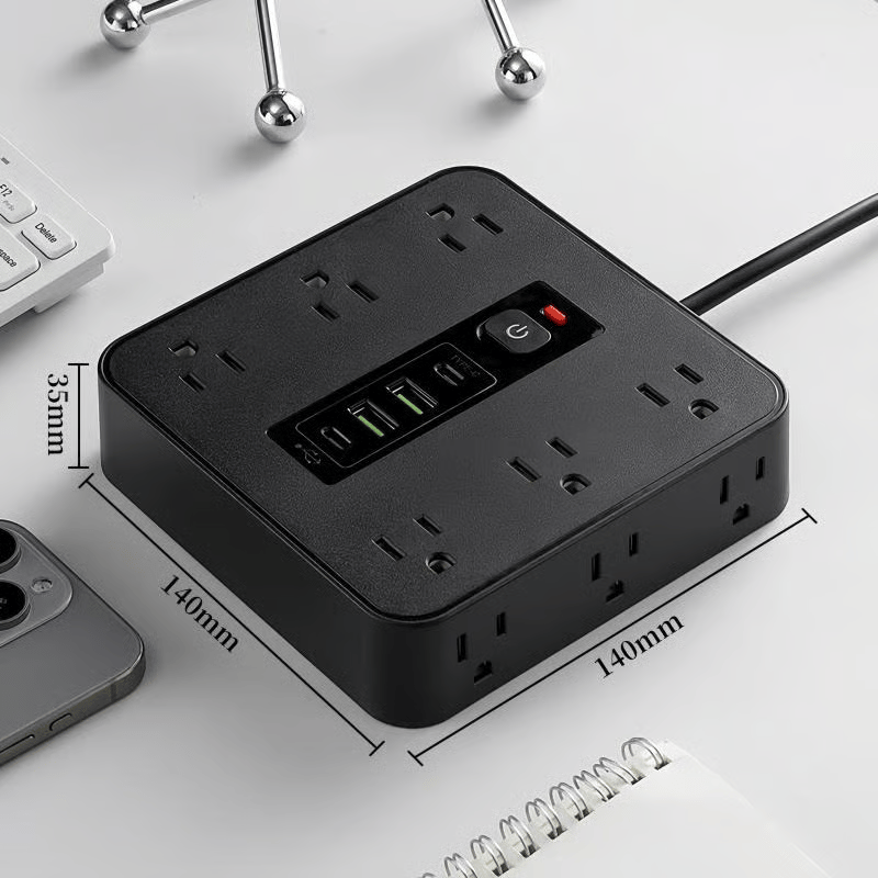 Cilifer®16-in-1 Power Strip with Switch & Surge Protection.ETL Listed Fireproof Power Strip