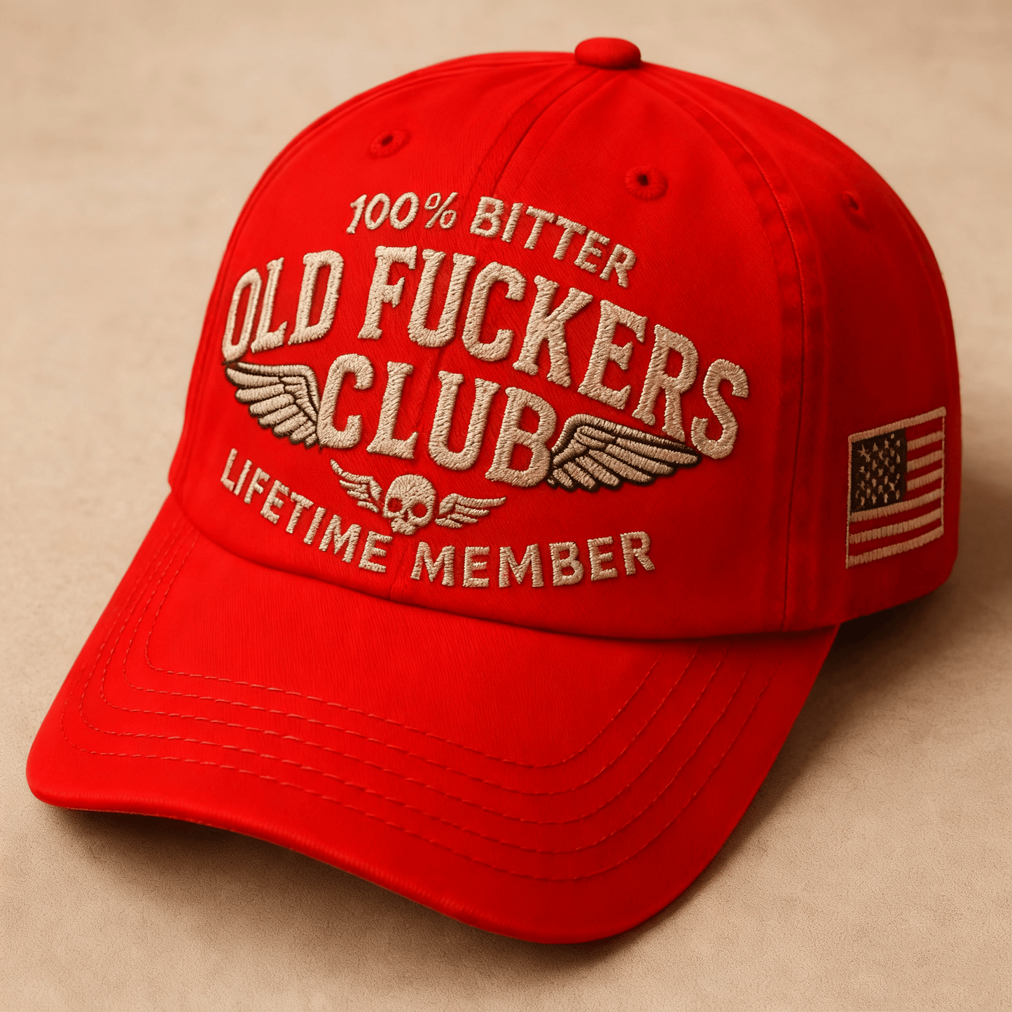 Cilifer® Vintage Cotton Baseball Cap🧢Bold Embroidery & American Flag Patch 😎Representing a distinctive and rebellious style & Ideal Gift🎁