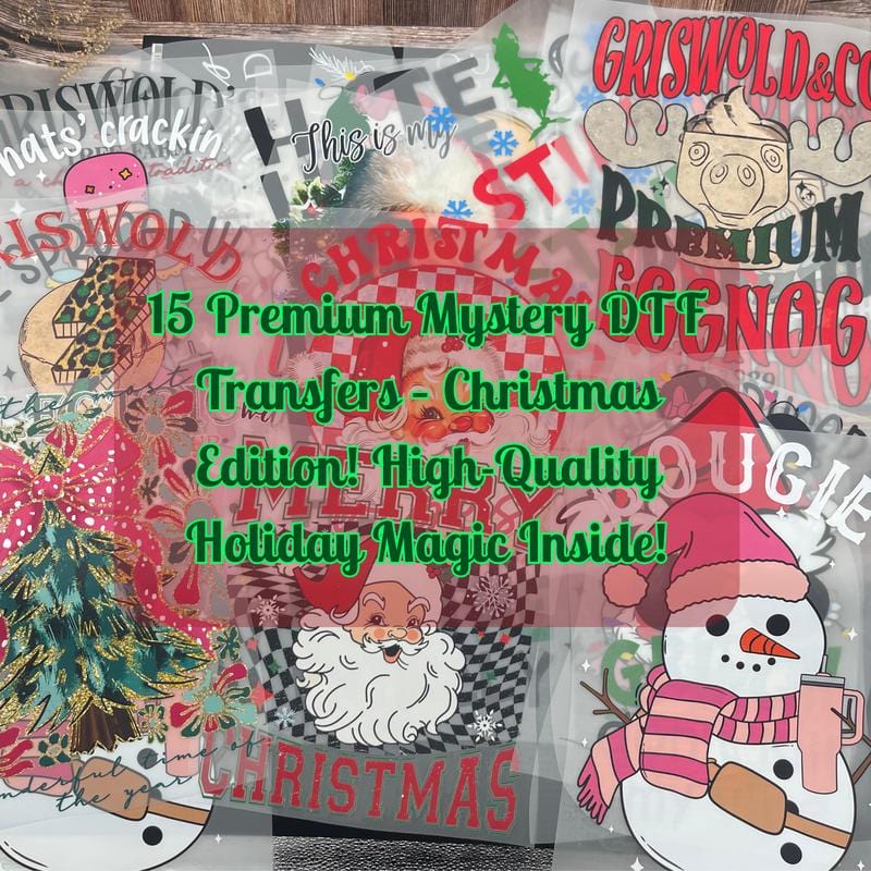 Cilifer®15PCS Christmas Mystery DTF Transfer Bundle – Ready to Press Holiday Designs