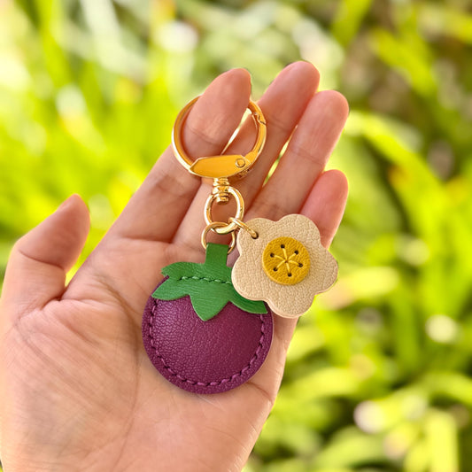 CZTICLE®🍊🌼Leather Fruit And Flower Key Fob