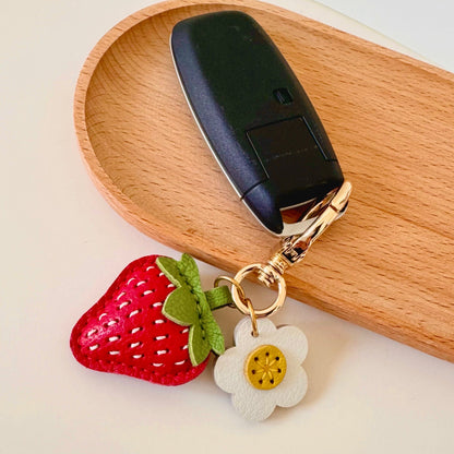 CZTICLE®🍊🌼Leather Fruit And Flower Key Fob