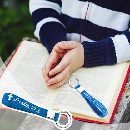 Cilifer®24/36/100Pcs Bible Verse Keychain Christian Trendy Keychain Wristlet