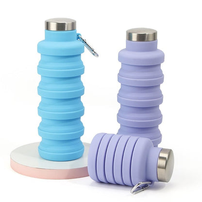 Cilifer®🏆Hot Sale🔥🔥Silicone foldable water bottle – Ideal for sports. travel & outdoor – Reusable & BPA-free