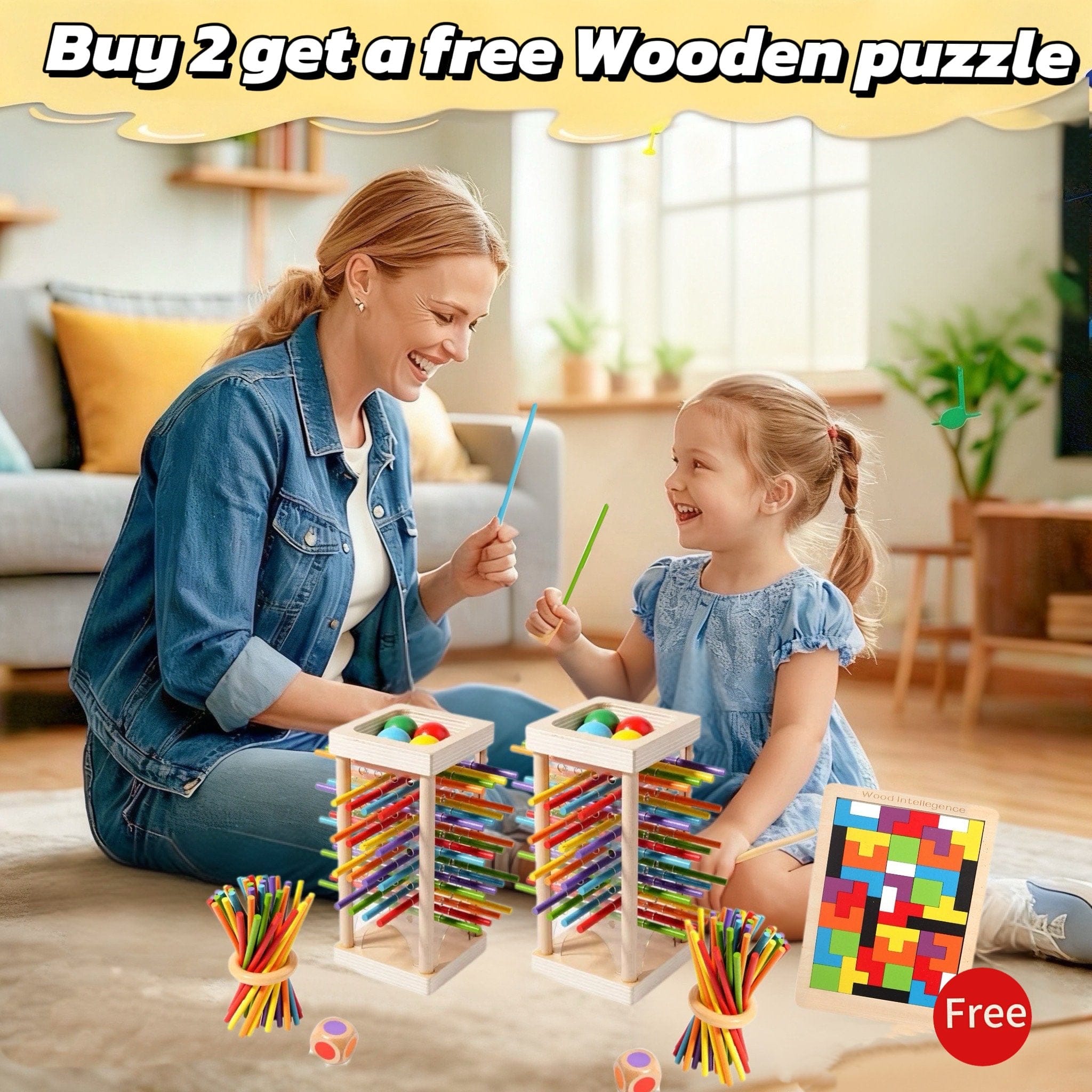 🔥2 PC【Buy 2 get a free Wooden puzzle  】