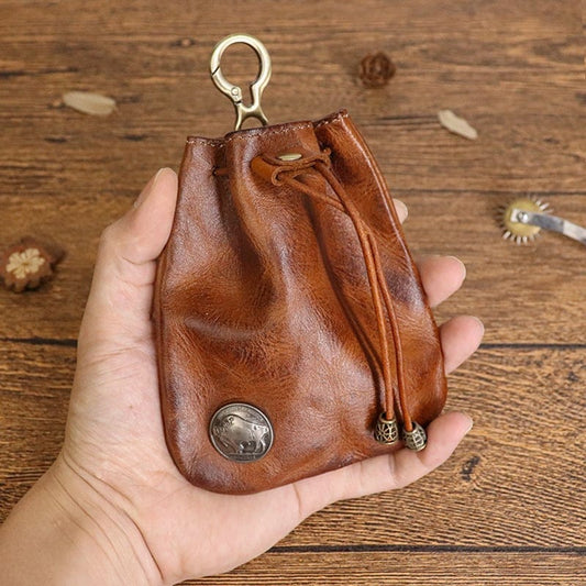 Cilifer®Simple cowhide retro storage bag
