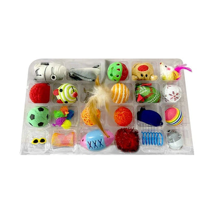 Cilifer®🏆Hot Sale⚡2025 Advent Calendar Series - Cat Feathers Countdown Set for Christmas 24-Day Interactive Toy Experience for Cat Enthusiasts