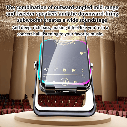 Cilifer® 🎶📱 5-in-1 Wireless Induction Speaker with Adjustable Phone Stand