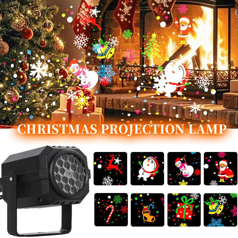 Cilifer®Rotating LED Christmas Pattern Projector Light
